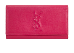 Saint Laurent Long Zipper Wallet, Leather, Pink, 2*